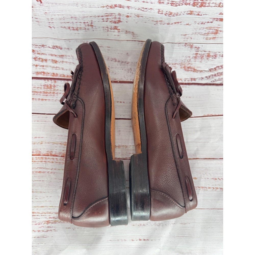 Allen Edmonds Alameda Dress‎ Shoes Mens 8.5 D Burgundy Leather Kiltie Loafers - Picture 6 of 9